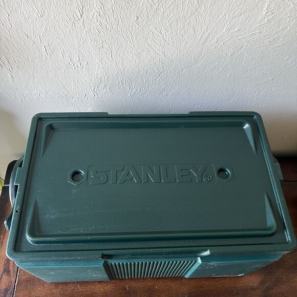 Vtg STANLEY Aladdin Green Insulated Divided Lunch Box Cooler NO THERMOS - Picture 13 of 15